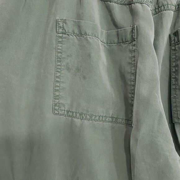 Vince Camuto Woman's 100% Lyocell Green Cargo Pants with Elastic Ankles, Medium - Picture 6 of 12